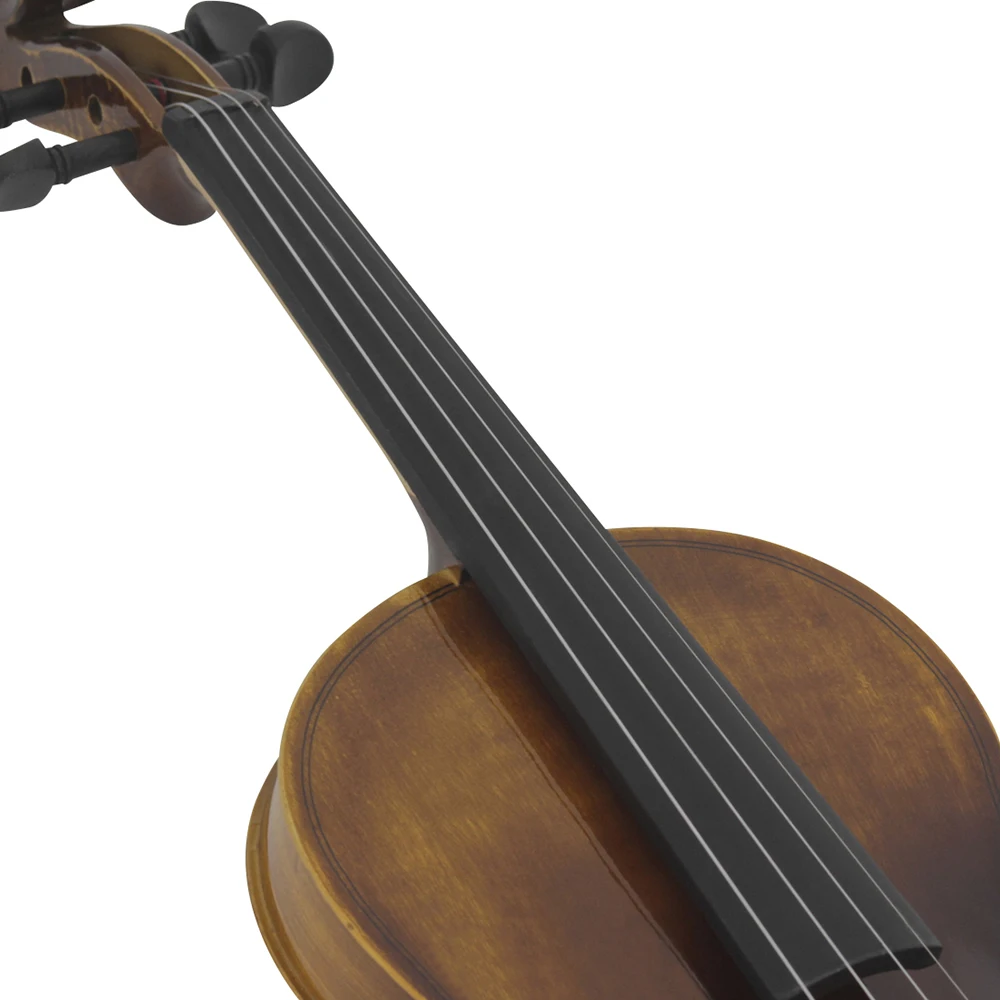 4/4 Solid Wood Acoustic Violin Fiddle With Bow Case Stringed Instrument Retro Bright Violin Beginner Students Musical Gift