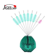 5PCS(7+2 beans/pc) Bulk Cylindrical Space Beans Silicone Tendon Fishing Floating Seat Pin Silicone Float Stopper Fishing Tackle