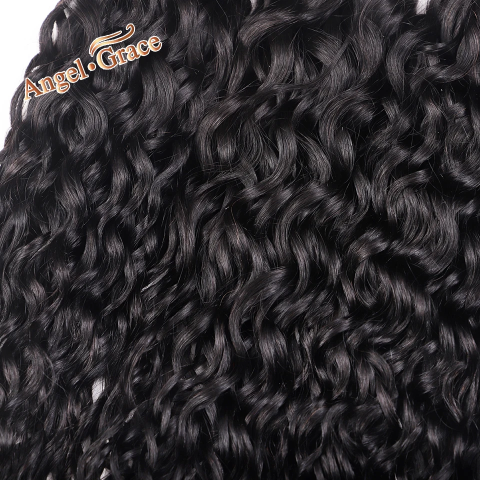 Angel Grace Hair Малазийские Пучки Волос влажная волна 4 пучка сделки 100 г/шт. Remy человеческие волосы переплетения пучки 10-28 дюймов волосы для наращивания