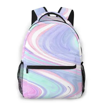 

2020 Travel Backpacks Watercolor Marble Print Girl Backpack For Women Large Capacity School Bag For Teenage