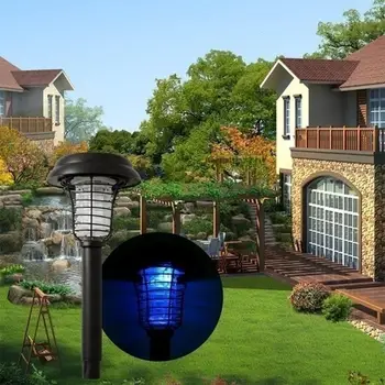 

Mosquito Lamp Solar Fence Light ABS Black Outdoor Animal Insect Garden Illumination Solar Lawn Light Electronic 600MAH