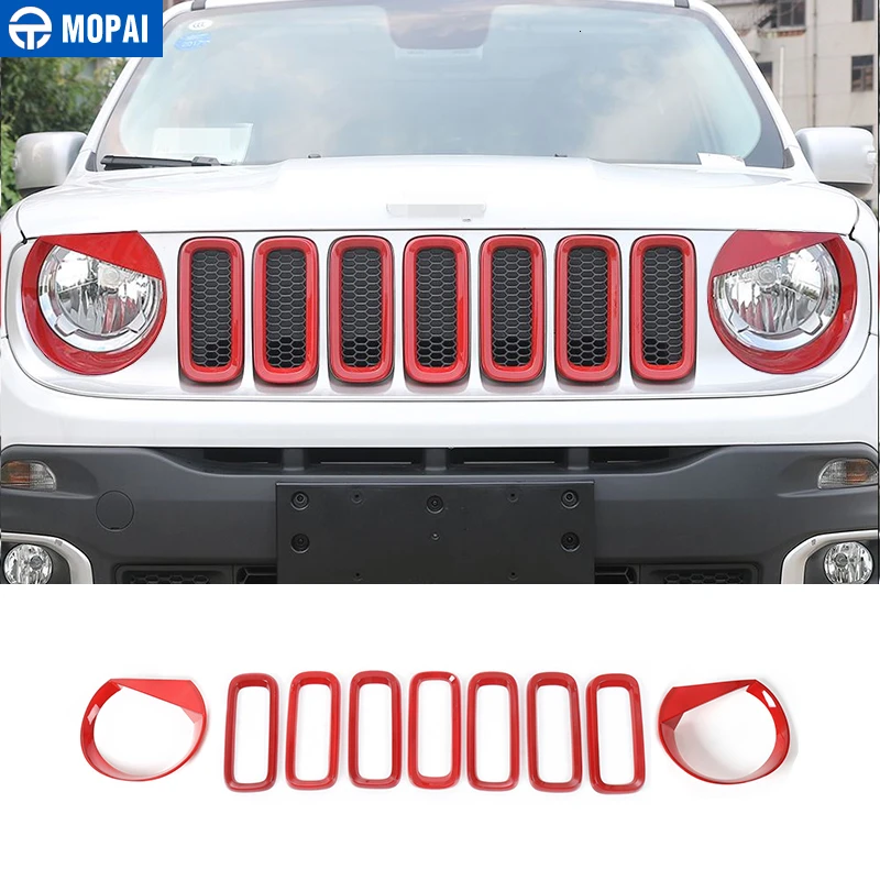 Автомобильные наклейки MOPAI для Jeep Renegade 2016 2018 декоративная крышка передней фары