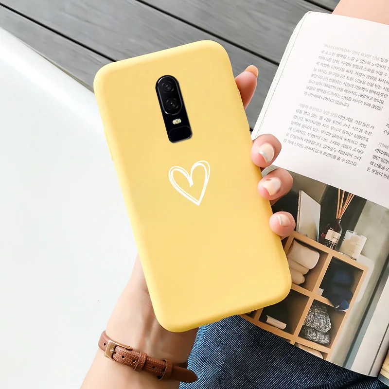 mobile pouch for running For OnePlus 6 Case Cartoon Cute Pattern Soft Silicone TPU Painted Matte Shockproof Mobile Phone Protection Cover flip cover Cases & Covers