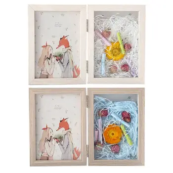 

Nordic Style Double-sided Folding Photo Frame Picture 6/7 Inch DIY Art Crafts Home Decoration Ornament 6XDD