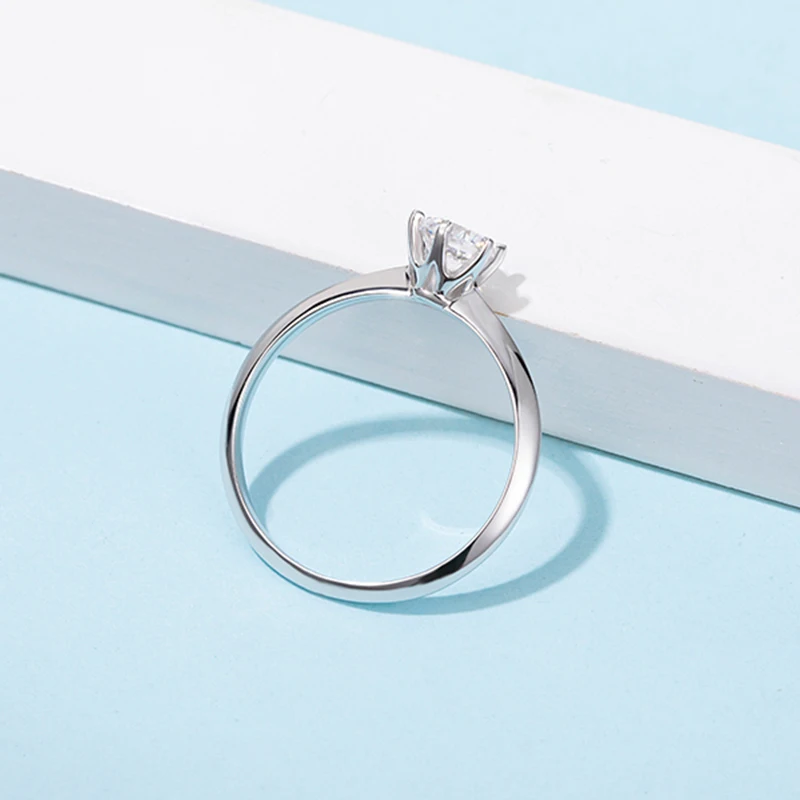 Женское Обручальное Кольцо Moissanite обручальное кольцо из стерлингового серебра 925