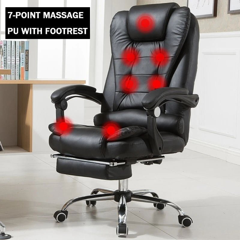 Высокое качество 908-1 Poltrona Esports Silla Gamer офисное кресло с живым боссом может лежать с подставкой для ног Синтетическая кожаная офисная мебель - Цвет: black 7 point