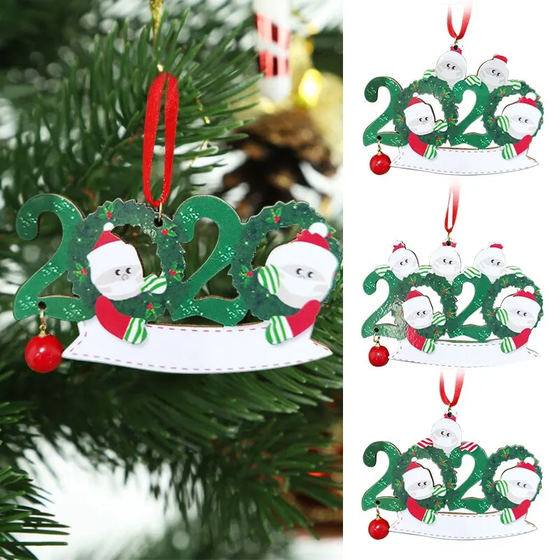 2020 Family DIY Handwritten Name Doll Snowman Christmas Tree Hanging Pendant Christmas Ornaments Christmas Decorations For Home