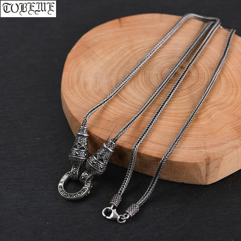 Ожерелье из серебра 100% пробы тайское серебряное ожерелье с подвеской ципаном