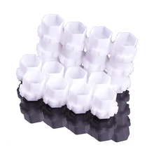 Одноразовые благоприятная Пластик Hive с сопротивлением чернил для татуажа, чашки 200 шт./пакет Перманентный макияж, пигмент, профессиональное коричневое чашки крышки с подставкой Аксессуары для татуировки