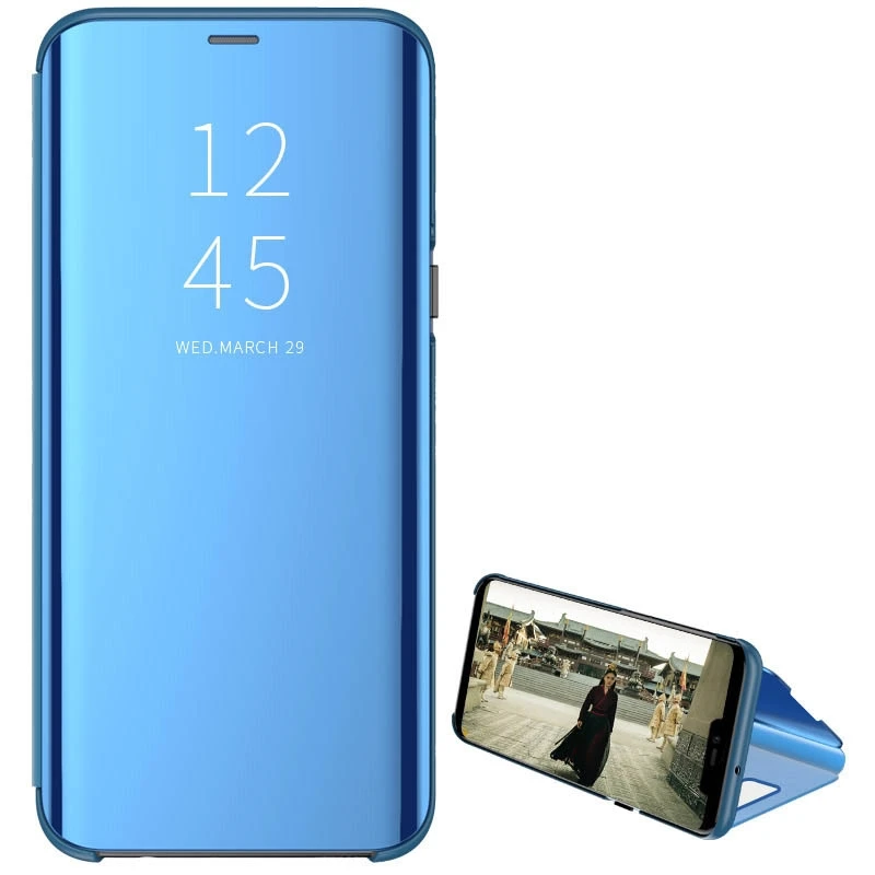 Умный зеркальный чехол для телефона sony Xperia 5 2 1, чехол для sony Xperia XZ5 XZ4 XZ3 XZ с подставкой - Цвет: Sky Blue