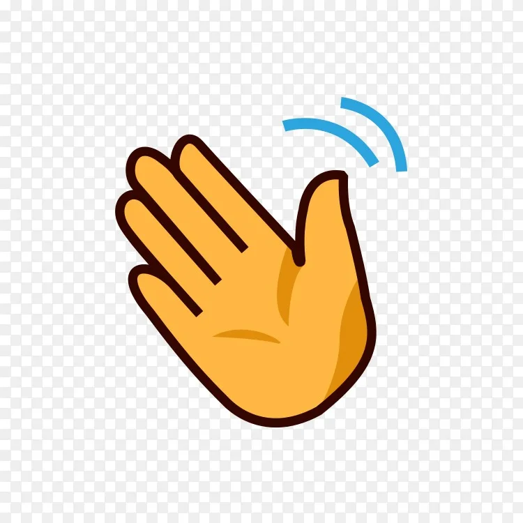 png挥手的表情符号剪贴画-再见图片