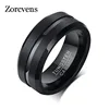 LETAPI New Brand Fashion 8mm Black Tungsten Carbide Rings for Men High Quality Punk Vintage Wedding Male Jewelry Gifts ► Photo 1/6