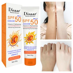 SPF50 facial sunscreen waterproof sweat proof isolation sunscreen UV protection moisturizing