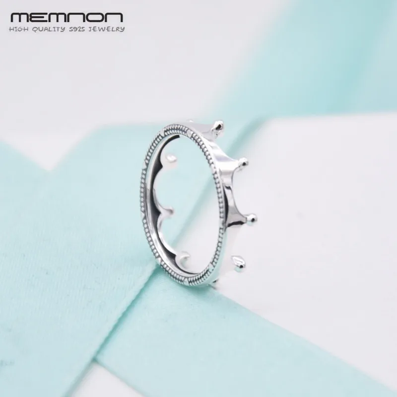 Top quality New Autumn silver 925 jewelry Polished Crown Ring Sterling Silver Rings for women anillo fashion Memnon Jewelry | Украшения и