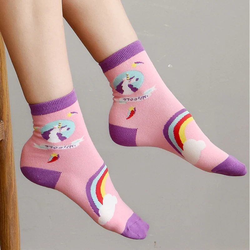 

Jhouson 5 pairs/lot Fashion Women's Cotton Crew Socks Colorful Funny Cartoon Fruit Pattern Creative Ladies Novelty Socks Gifts