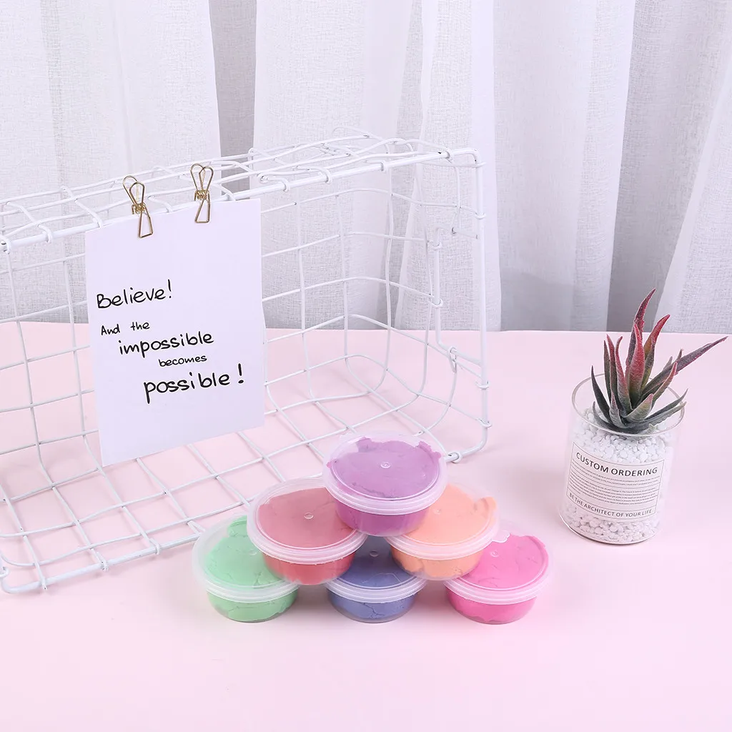 

160ml Cotton SLIME Intelligent Plasticine DIY Mud Decompression Toys Light Clay Lizun Magic Sand Rubber Antistress#P3