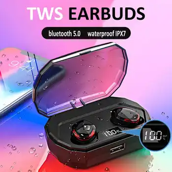 

Wireless bluetooth 5.0 Earphone Waterproof Mini Earbuds Charging Box TWS Wireless Stereo Sport Earphone With Mic For Smart Phone