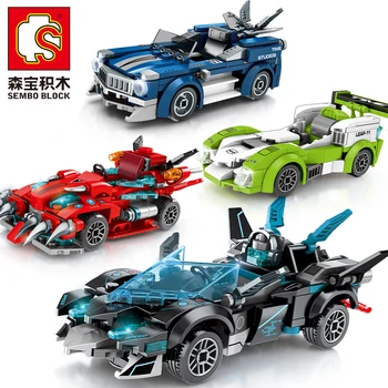 

Sembo Diamond Nana Blocks Super Racing Car Compatible Technic Voiture Building Bricks Educational Toys Birthdays Gift