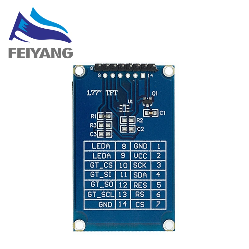 1 stücke 1,77 zoll TFT LCD bildschirm 128*160 1,77 TFTSPI TFT farbe bildschirm modul serielle port modul – Detail 5