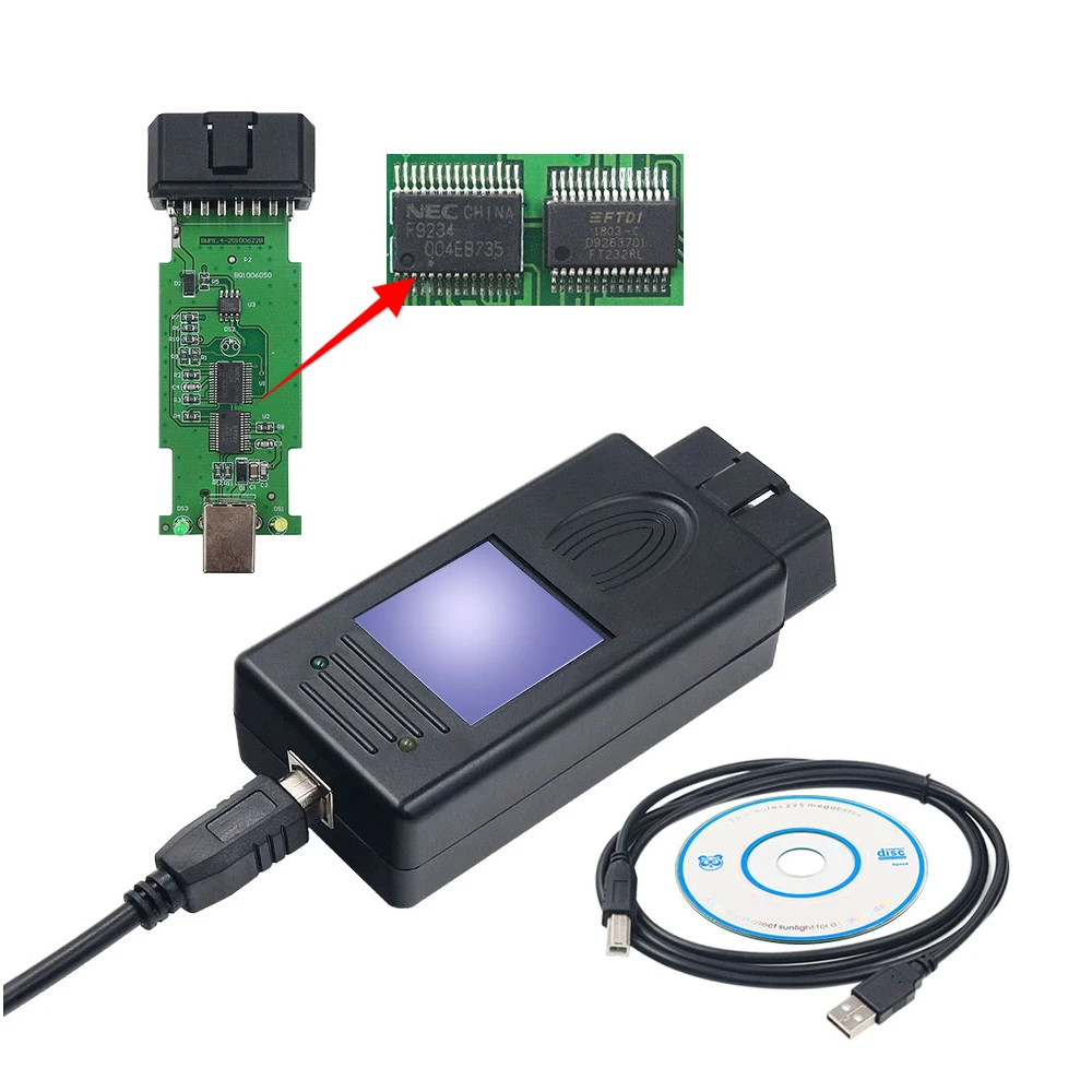 OBD2 Scanner For BMW Scanner Tool Unlock Version 1.4 With FT232RL Chip PA Soft V1.4.0