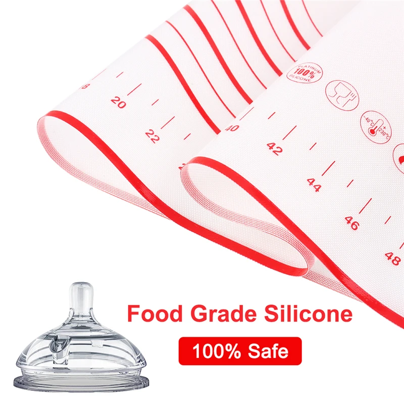 Silicone Baking Mats Sheet Pizza Dough Non-Stick Maker Holder Pastry Kitchen Gadgets Cooking Tools Utensils Bakeware Accessories Silicone Baking Mats Sheet Pizza Dough Non-Stick Maker Holder Pastry Kitchen Gadgets Cooking Tools Utensils Bakeware Accessories