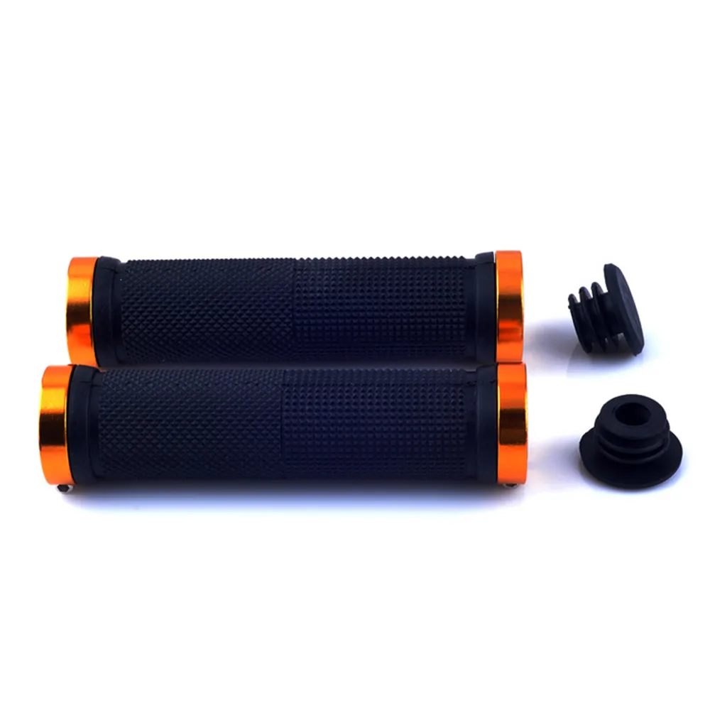 2pcs locking Bmx Mtb Mountain Bike Cycle Bicycle Handle Bar Grips Rubber Anti-slip Handle Grip pattern for extra grip#Z