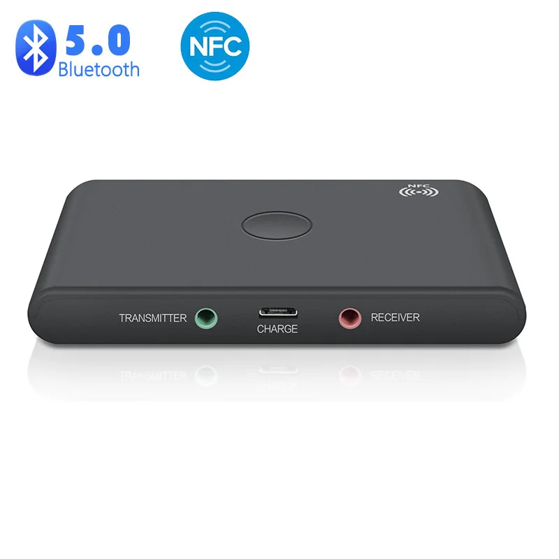 

TX6 Bluetooth BT 5.0 Audio 3.5mm Transmitter Receiver Adapter 2-in-1 Support NFC Suitable For PC Home Theater Repeater