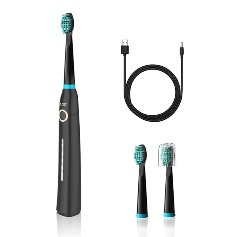 Seago Acoustic Wave Electric Toothbrush Ultra Sonic Vibration 5 Modes Powerful Clean Teeth Whitening 1 Handle 3 Heads Seago Acoustic Wave Electric Toothbrush Ultra Sonic Vibration 5 Modes Powerful Clean Teeth Whitening 1 Handle 3 Heads