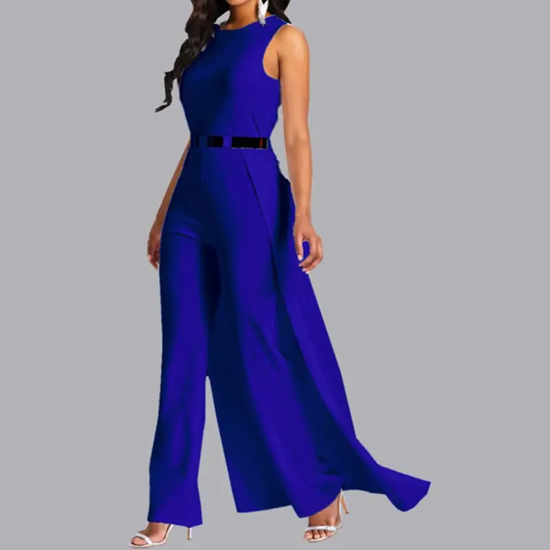 Women's Long Jumpsuits Straight Plain Jumpsuit Elegant Formal Party ...