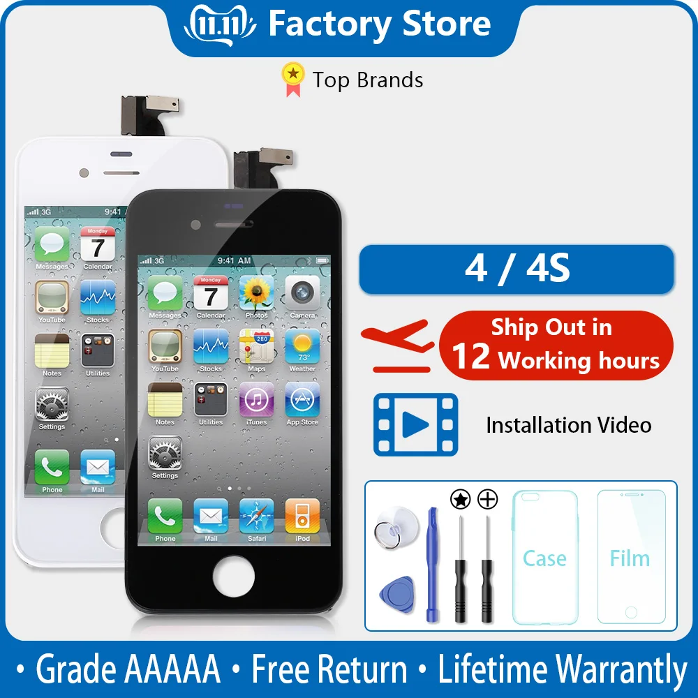 Белый и черный пожизненная гарантия AAAAA для iPhone 6 S плюс 6 S+ 5,5 ''ЖК-дисплей сенсорный экран дигитайзер сборка с 3D сенсорны