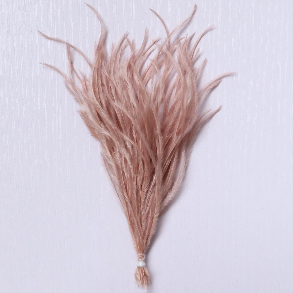 Craft Feathers Natural Feathers Ostrich Feathers 100Pcs/lot 10-18Cm Natural Ostrich Feathers Clip In Hair Extensions Plumas Silk Earring Making Accessories Decorative Feathers