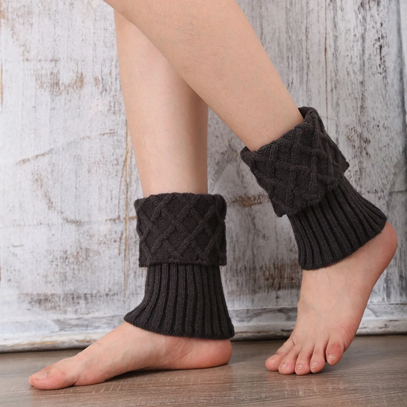 Autumn Winter Women Knit Leg Warmer Short Boot Cuffs Crochet Boot Socks  Knitted Gaiters Leg Warmers Knitted Leg Warmers - AliExpress Underwear &  Sleepwears