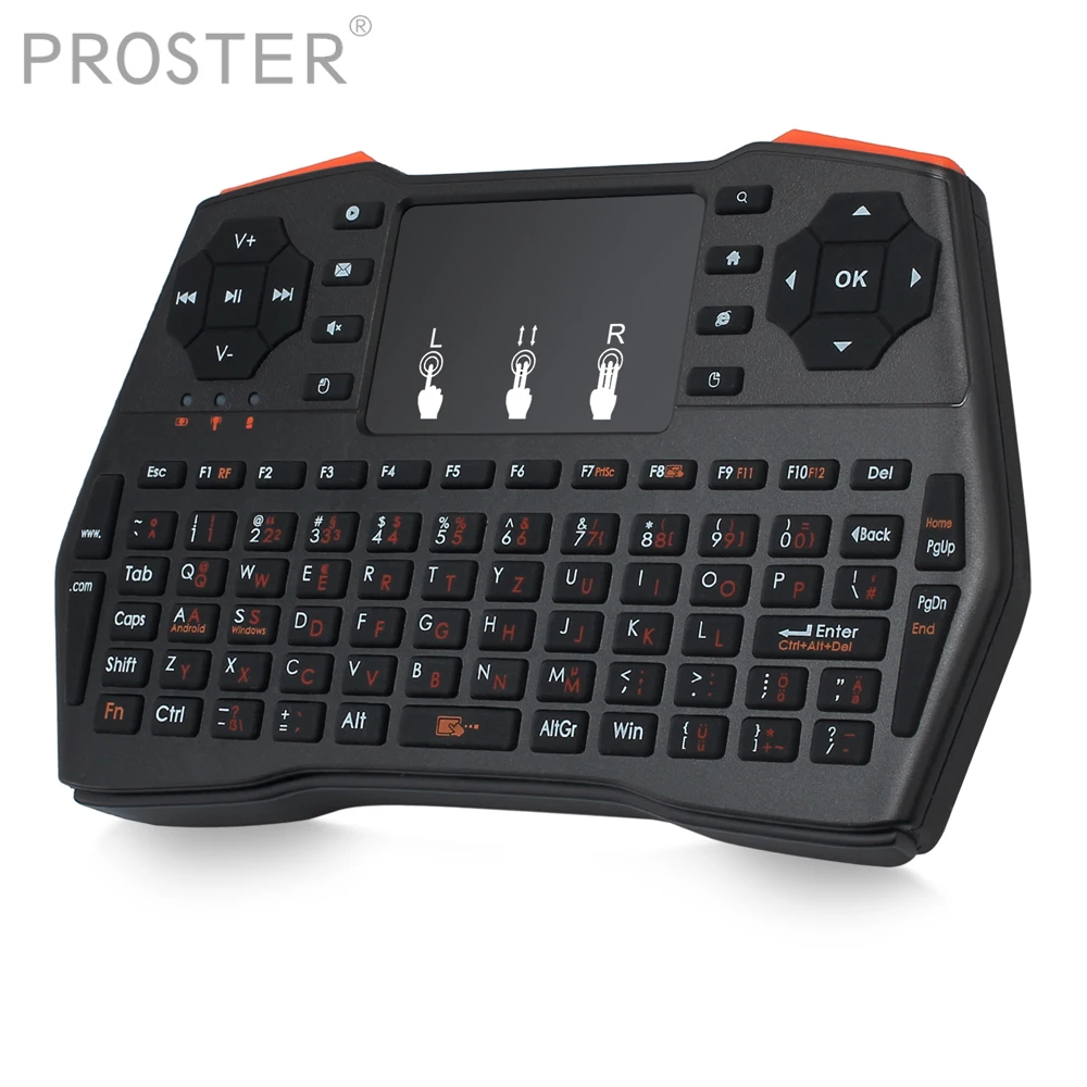 

Proster for MINI Wireless 2.4G 72 Keys Keyboard Mouse Touch pad For Smart TV Box PC Notebook