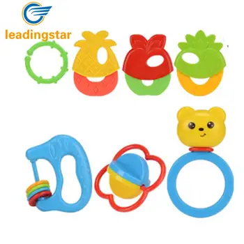 

Kuulee Plastic Baby Toys Colorful Rattle and Teether Toys Set for Boys and Girls