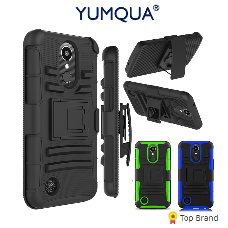 

YUMQUA Cover Case For LG K20 Plus Cover Back For LG K20 V/K10 2017/LV5/Harmony/Grace LTE L59BL Phone Case With Belt Clip Holster