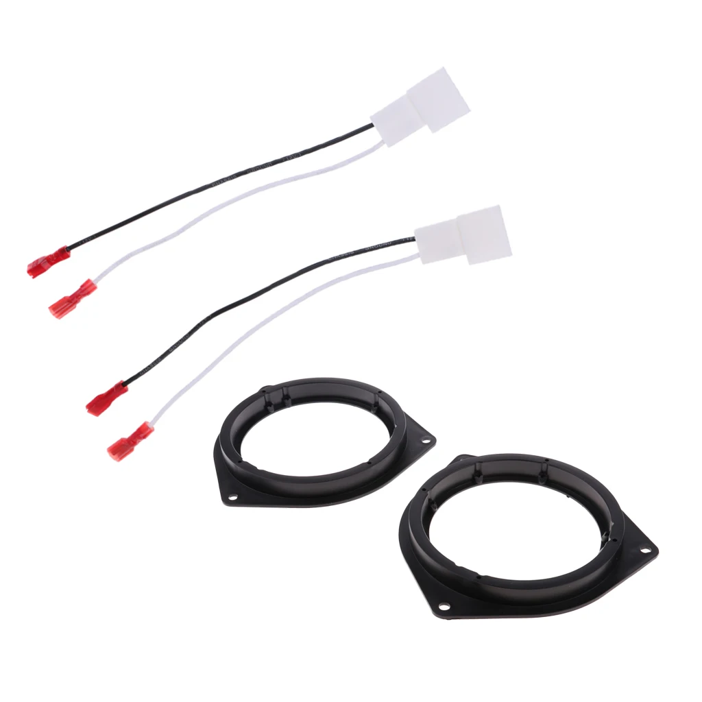 2pcs Auto Stereo Speaker Wire Harness + 2pcs Horn Speaker Adapter For Toyota