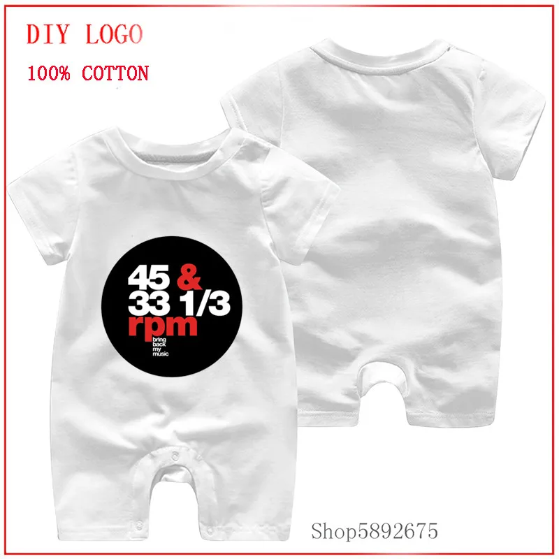 2020 Летний комбинезон с принтом виниловой пластиной is back RPM летние детские