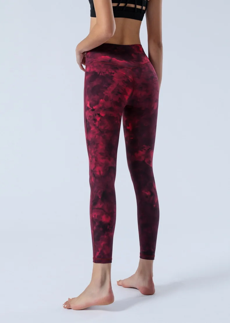 NWT 2021 Women Tight 25" Tie Dye Leggings No Front Seam Women Yoga Pants Buttery Soft Leggings Sport Women Fitness Pant flare jeans