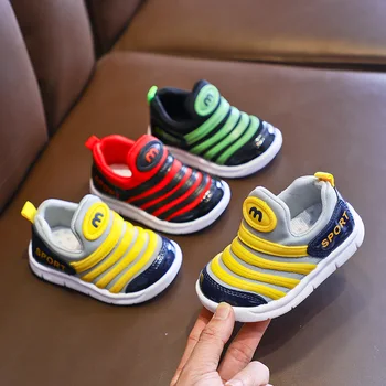 

Children's running shoes caterpillar sports shoes soft bottom breathable Korean version antiskid baby walking shoes