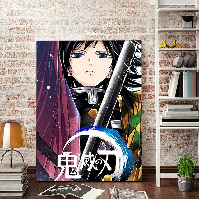 Papier peint de peinture, Anime Manga Demon Slayer Blade, affiche de papier  peint, décor de maison, images modulaires sur toile - AliExpress