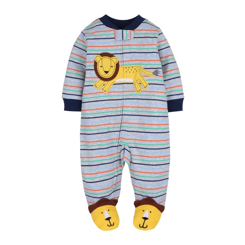 Baby pajamas zipper cotton newborn baby pajamas coverall one-piece romper zipper baby girls clothes toddler girl winter clothes Baby Jumpsuit Cotton 