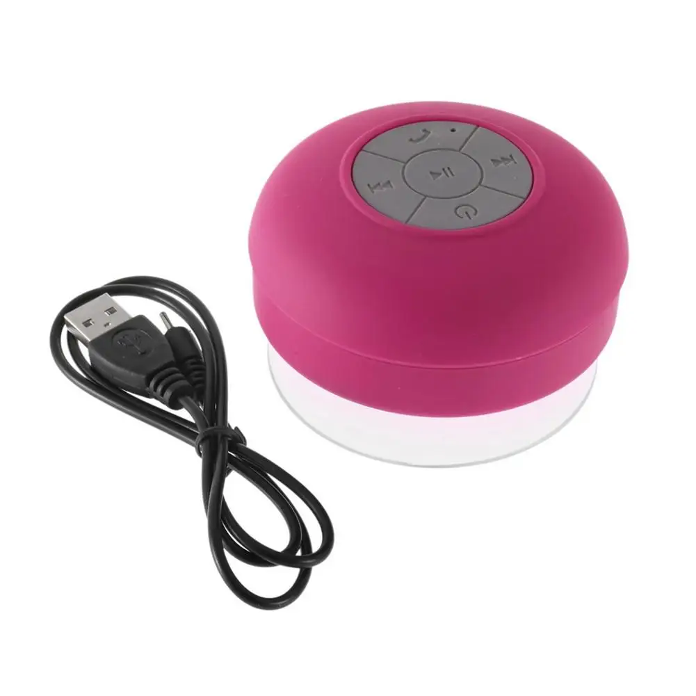 Pink Беспроводная Bluetooth колонка, водонепроницаемая душевая колонка, Портативная колонка для автомобиля, громкая связь, вызов, музыка, всасывающий микрофон для телефона, MP3, MP4 - Цвет: Pink
