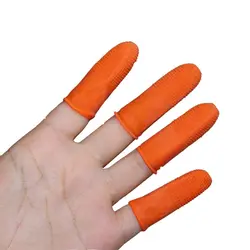 100 шт Защитные противоскользящие кончики пальцев антистатические перчатки латексные резиновые кончики пальцев