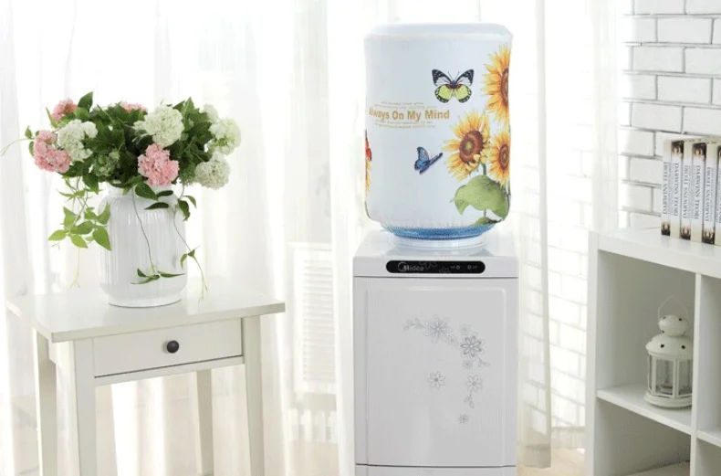 new 23types Dia.27cm Fashion Print Deer Fish Elephant Horse Tree Flower Rural Cloth Art Water Dispenser Dust Cover Bucket