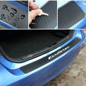 

Rear Bumper Protection PU Leather for Ford Ecosport Car Trunk Plate Guard Protector Stickers