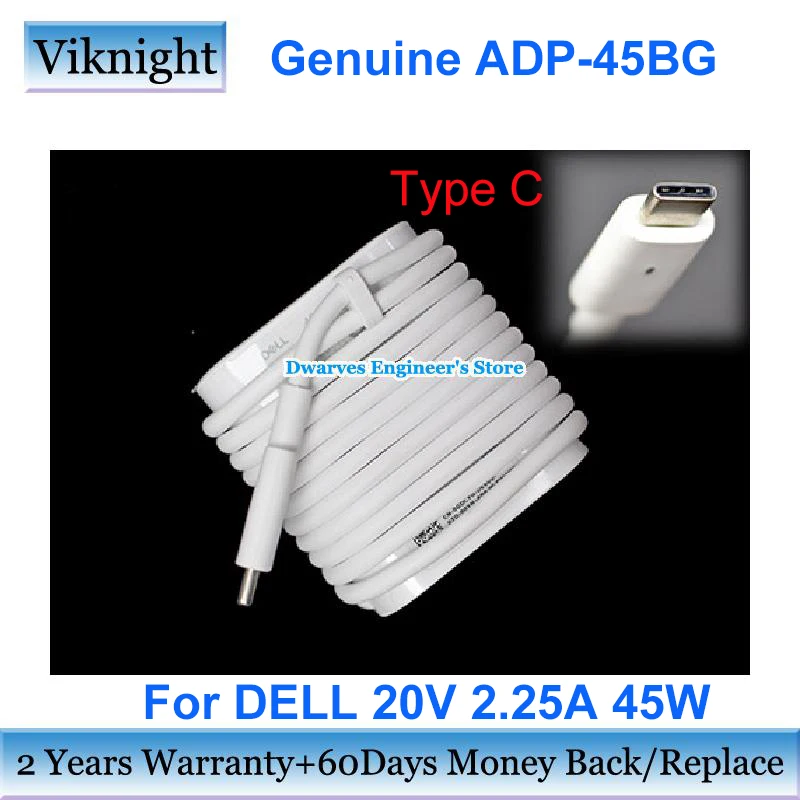 

Genuine DA45NM180 20V 2.25A AC Adapter 45W 15V/3A 9V/3A For DELL Power Supply White 0GDCYG ADP-45BG Laptop Charger Type C