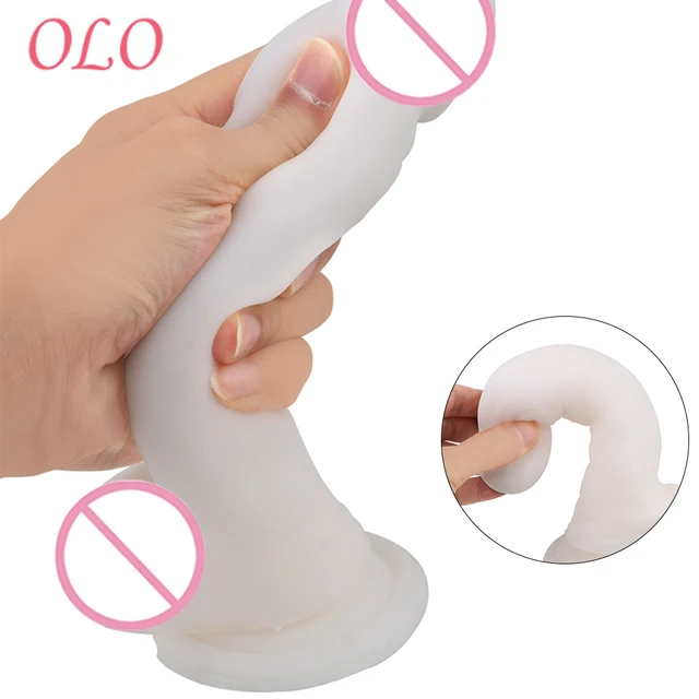 OLO Super Soft Dildo erotico realistico Dildo simulazione pene finto  giocattoli del sesso per donna masturbazione femminile - AliExpress