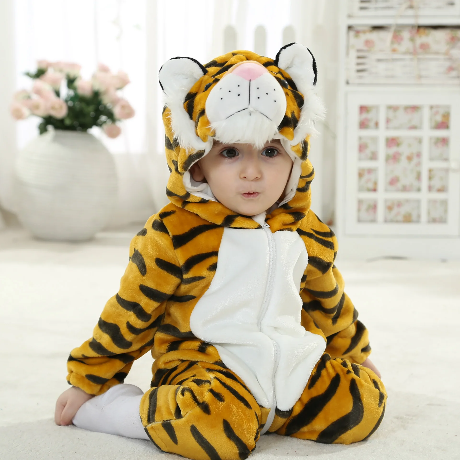 Spring Autumn Baby Girl Rompers Baby Clothes Flannel Baby Boy Clothes Cartoon Animal Jumpsuit Newborn Infant Clothing bulk baby bodysuits	