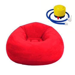 Puff de PVC inflable para sala de estar, Tatami, muebles de exterior para acampar, bolsa hinchable grande con inflador