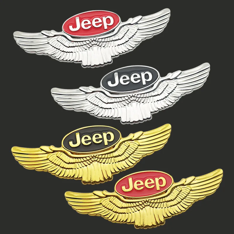 

3D Metal Car Emblem Badge Decal Rear Bumper Trunk Sticker for Jeep Logo Wrangler JK Grand Cherokee Commander Renegade Liberty